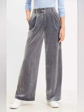 Loft Drapey velvet wide leg pants size 12